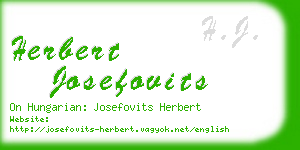 herbert josefovits business card